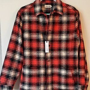 Taylor Stitch The Ojai Jacket in Garnet Plaid Wool, M - Size 40.
